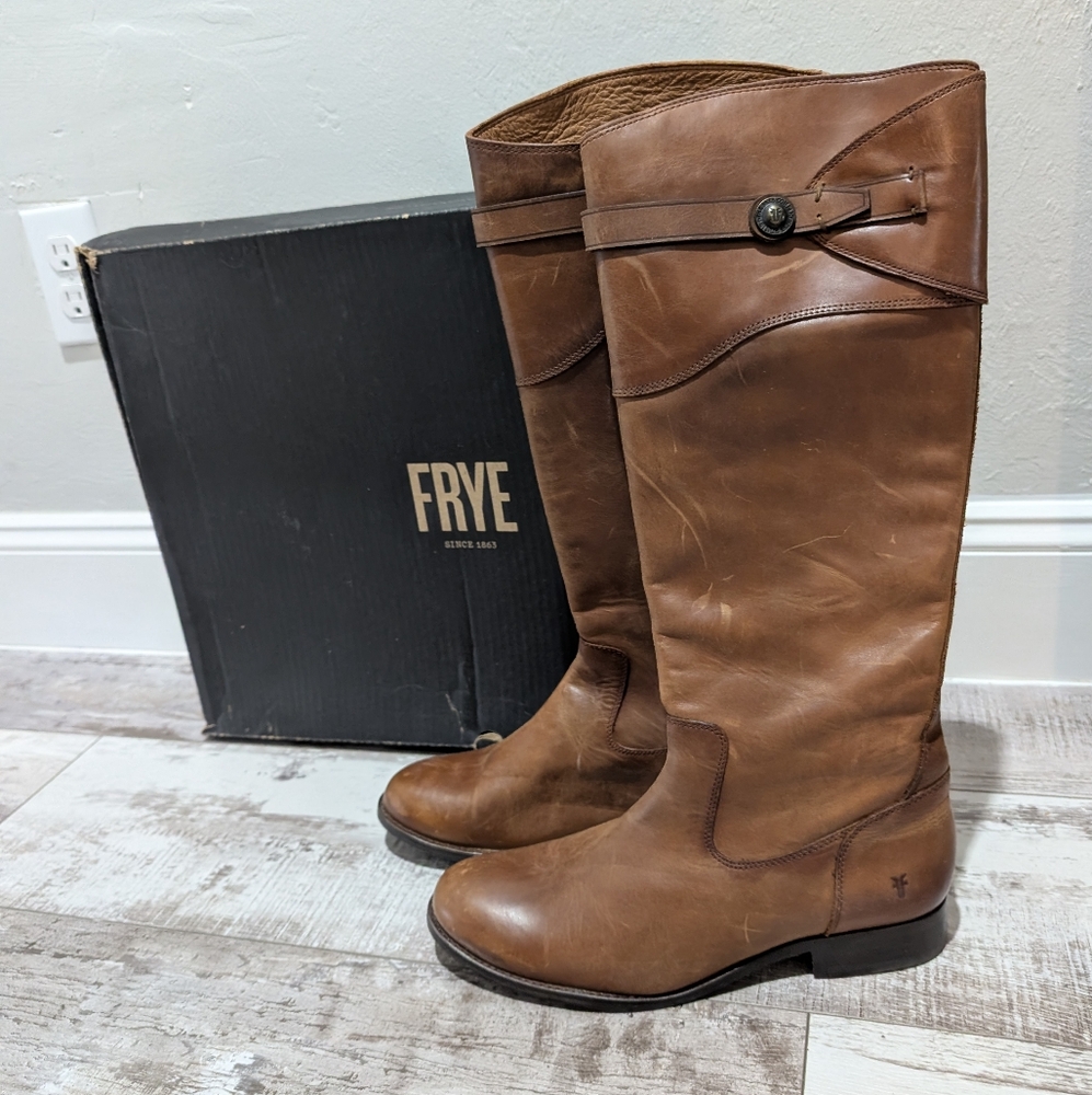 FRYE Molly Button Tall Boots Size 9M Redwood New  MSRP $398.00‎ - Picture 2 of 9